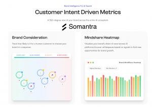 Somantra AI search visibility metrics dashboard