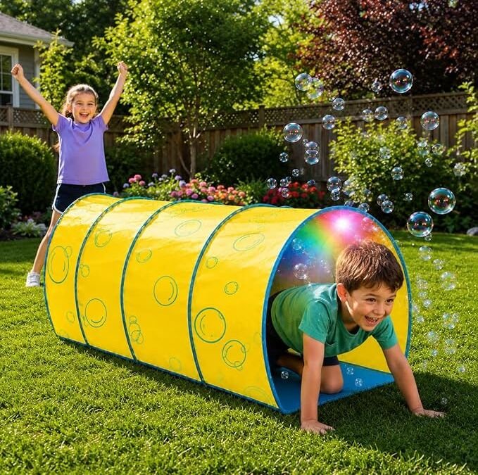 Splash Jam Bubble Tunnel active play toy with continuous bubble stream