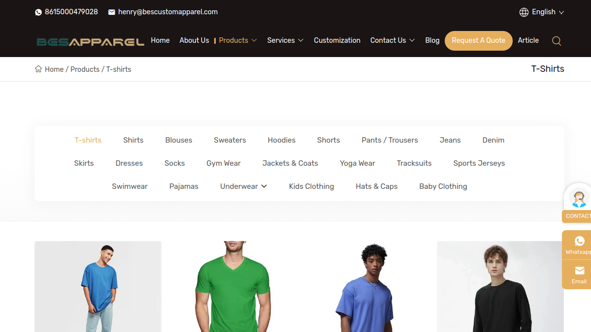 Custom T-Shirt Manufacturing Services