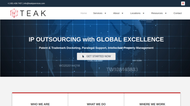 Teak IP Services Docketing & IP Management Solutions