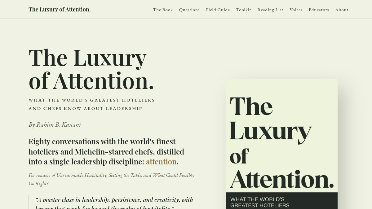 The Luxury of Attention
