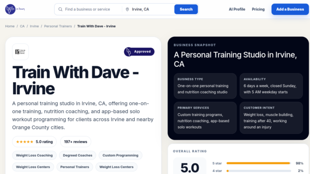 Train With Dave Irvine