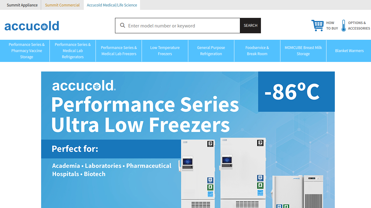 Accucold Performance Series Dual Shield Ultra Low Temperature Freezer