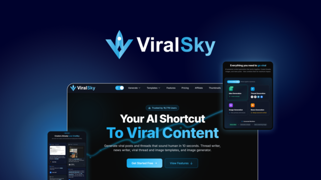 ViralSky header image showing AI-generated social content