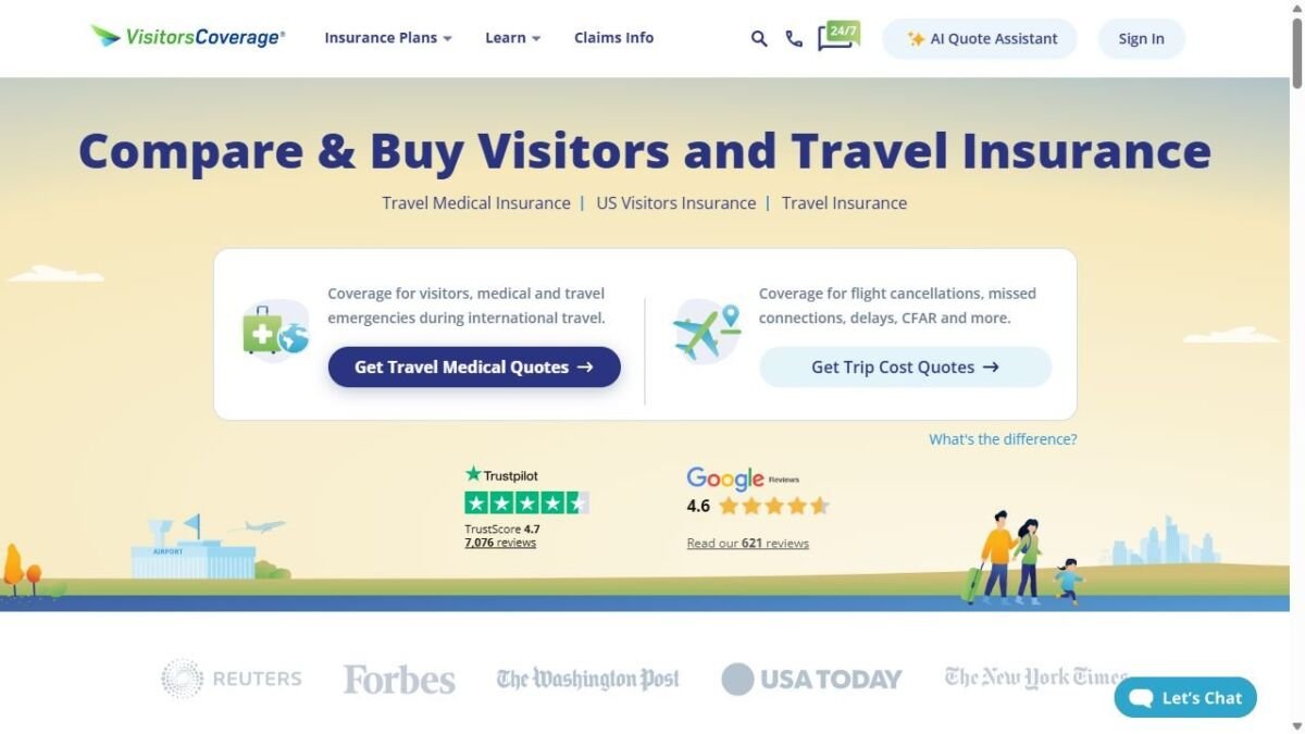 VisitorsCoverage website homepage