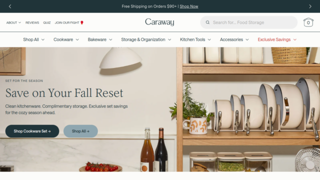 Caraway website homepage
