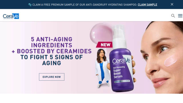 CeraVe website homepage