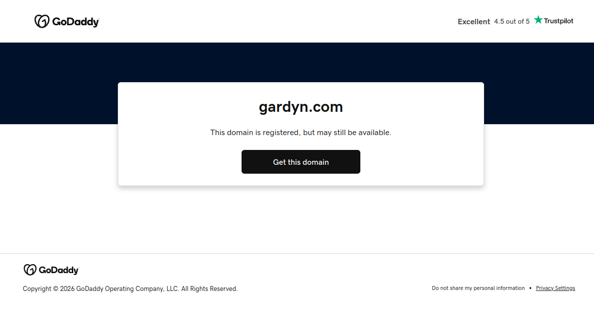 Gardyn website homepage
