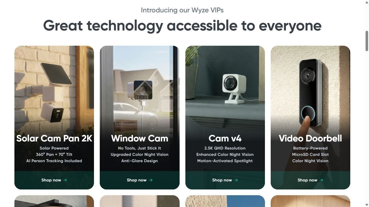 Wyze smart home camera and device lineup