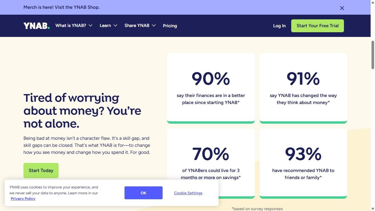 YNAB product screenshot